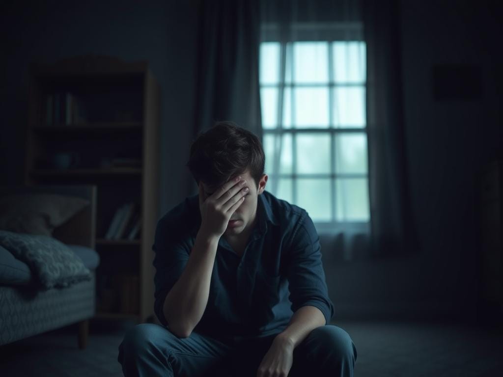 Pessoa demonstrando sinais de TEPT Pessoa demonstrando sinais de TEPT