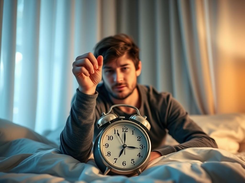 Pessoa superando o desafio de acordar cedo para uma manhã mais leve e produtiva Pessoa superando o desafio de acordar cedo para uma manhã mais leve e produtiva