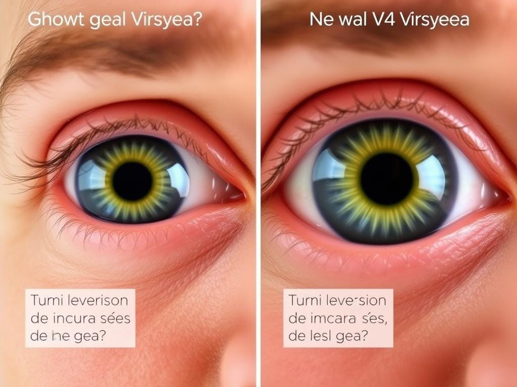 Representação da visão de uma pessoa com glaucoma avançado comparada à visão normal Representação da visão de uma pessoa com glaucoma avançado comparada à visão normal