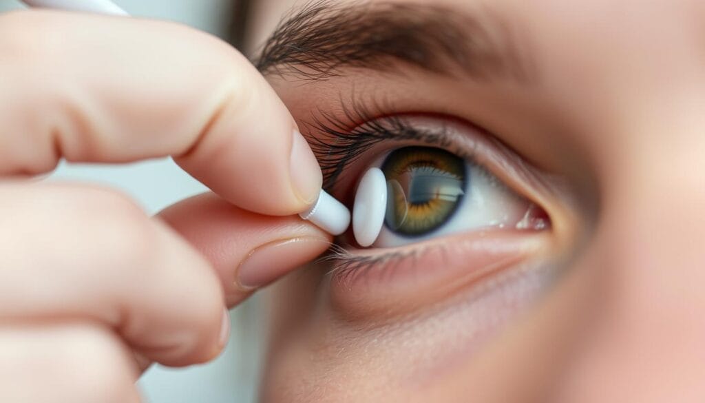 aplicação de pomada oftálmica aplicação de pomada oftálmica