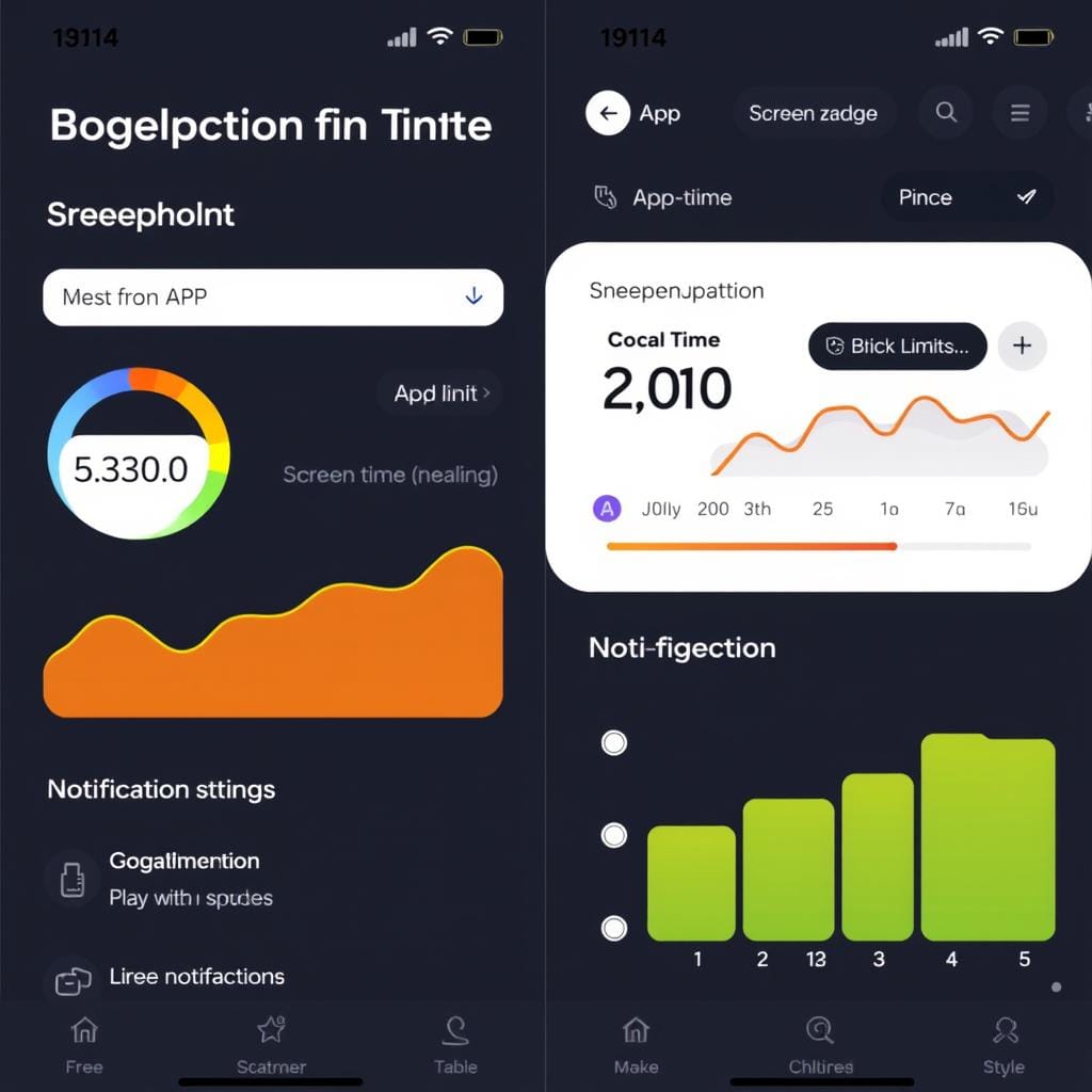 Interface de um aplicativo de monitoramento de tempo de tela, ferramenta para combater a solidão na era digital Interface de um aplicativo de monitoramento de tempo de tela, ferramenta para combater a solidão na era digital