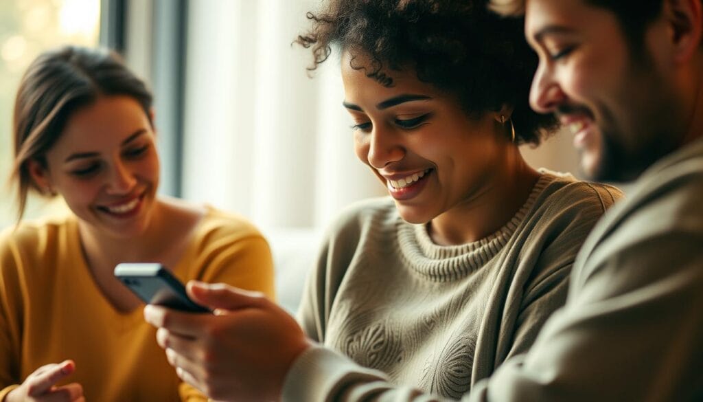 Pessoa encontrando equilíbrio entre tecnologia e conexões humanas reais, simbolizando a superação da solidão na era digital Pessoa encontrando equilíbrio entre tecnologia e conexões humanas reais, simbolizando a superação da solidão na era digital