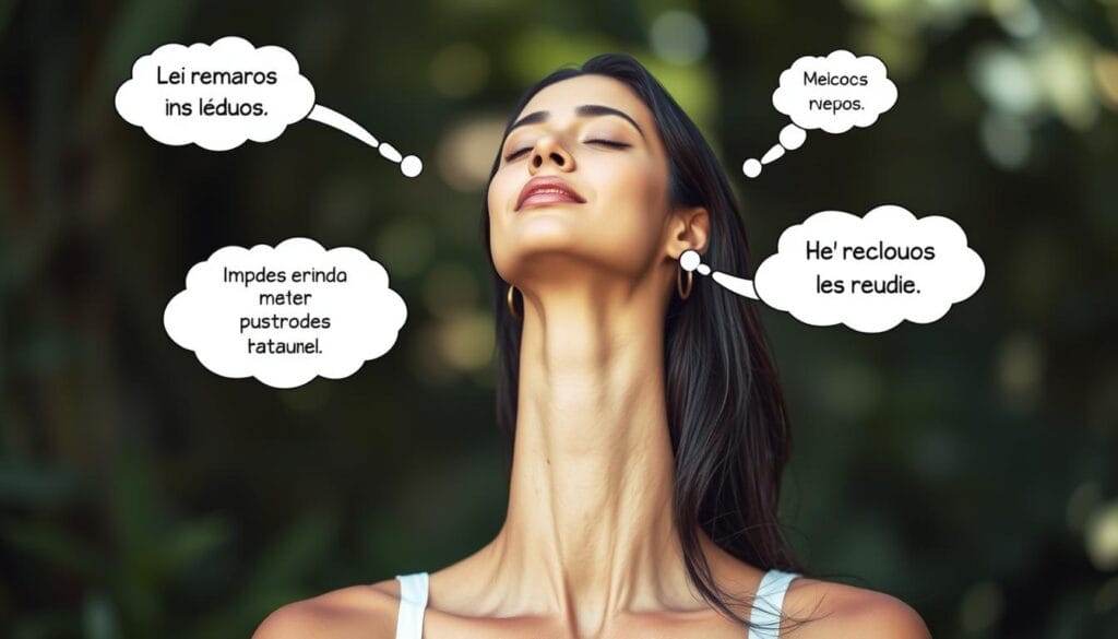 Mulher meditando enquanto pratica afirmações positivas na saúde mental