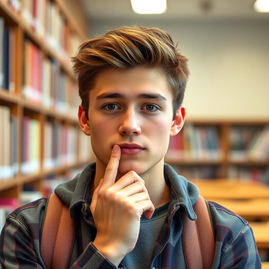 Retrato de Carlos, estudante que melhorou seu desempenho acadêmico com práticas de silêncio Retrato de Carlos, estudante que melhorou seu desempenho acadêmico com práticas de silêncio