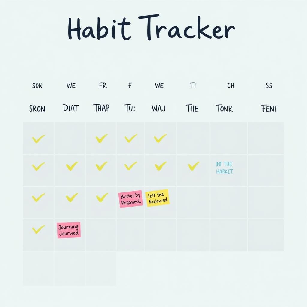 Calendário com marcações de dias consecutivos de journaling