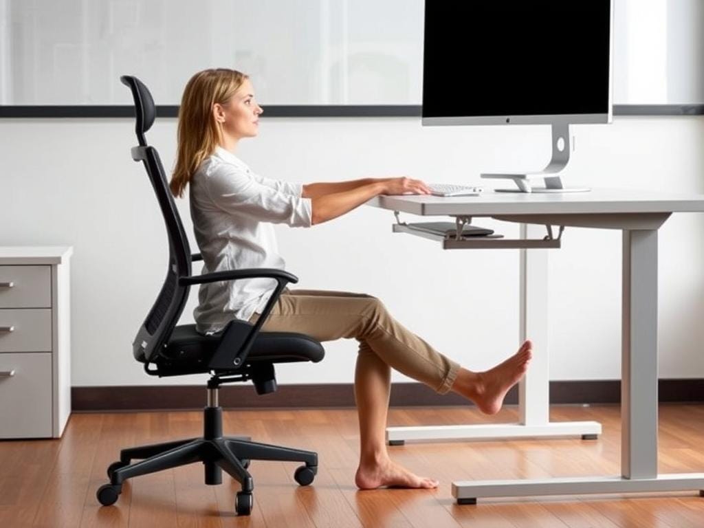 Configuração ergonômica ideal de cadeira e mesa para quem trabalha sentado Configuração ergonômica ideal de cadeira e mesa para quem trabalha sentado