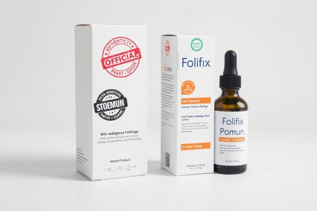 Embalagem oficial do Folifix com selo de autenticidade e garantia Embalagem oficial do Folifix com selo de autenticidade e garantia