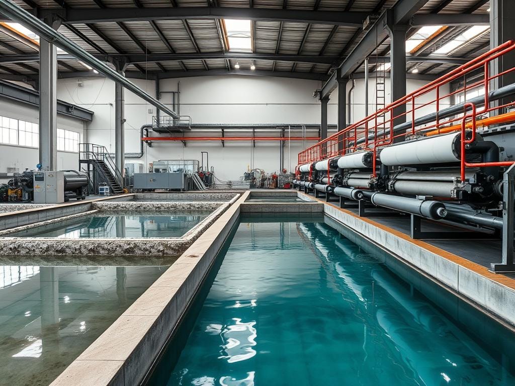 Indústria com sistema de reaproveitamento de água Indústria com sistema de reaproveitamento de água