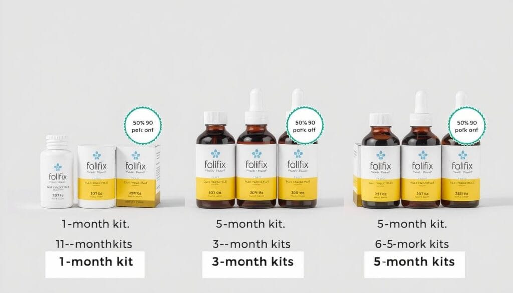 Kits promocionais do Folifix com diferentes opções de tratamento Kits promocionais do Folifix com diferentes opções de tratamento