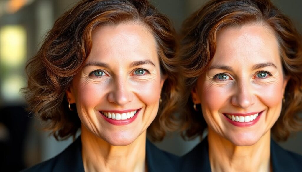 Pessoa feliz e confiante após resultados completos com o tratamento Folifix Pessoa feliz e confiante após resultados completos com o tratamento Folifix