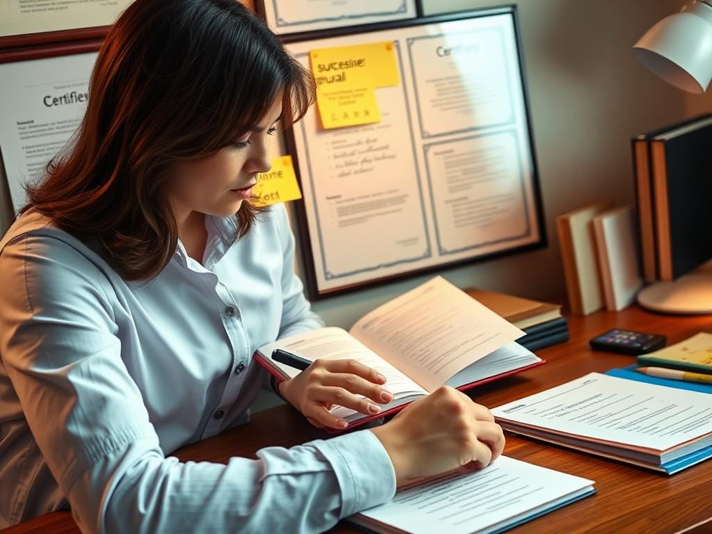 Pessoa mantendo um diário de sucessos e feedback positivo para combater a Síndrome do Impostor