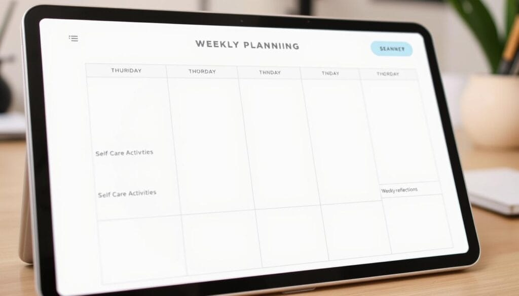 Template de Planejamento Semanal Consciente em formato digital Template de Planejamento Semanal Consciente em formato digital