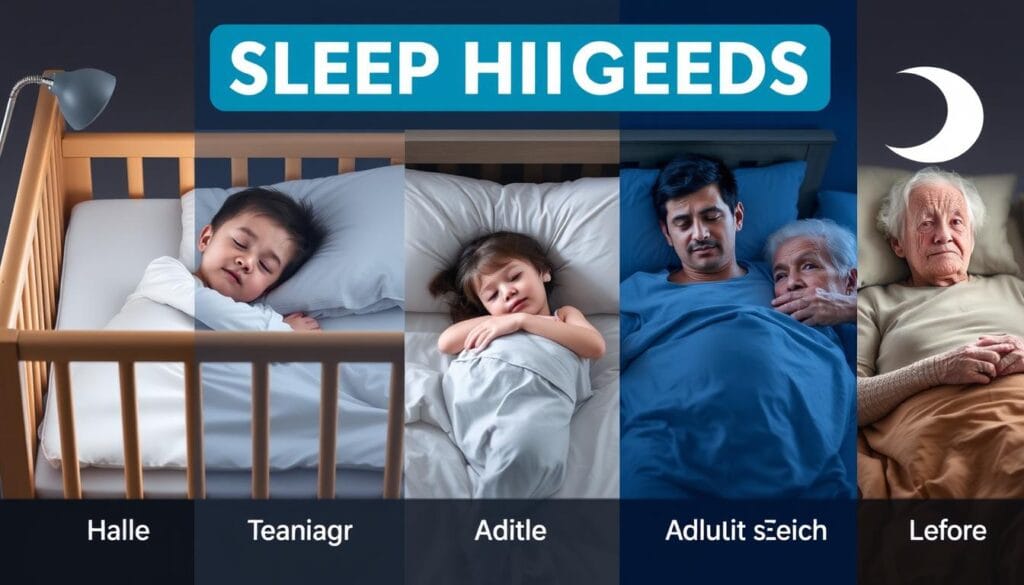 Diferentes faixas etárias com suas necessidades específicas de sono e higiene do sono Diferentes faixas etárias com suas necessidades específicas de sono e higiene do sono