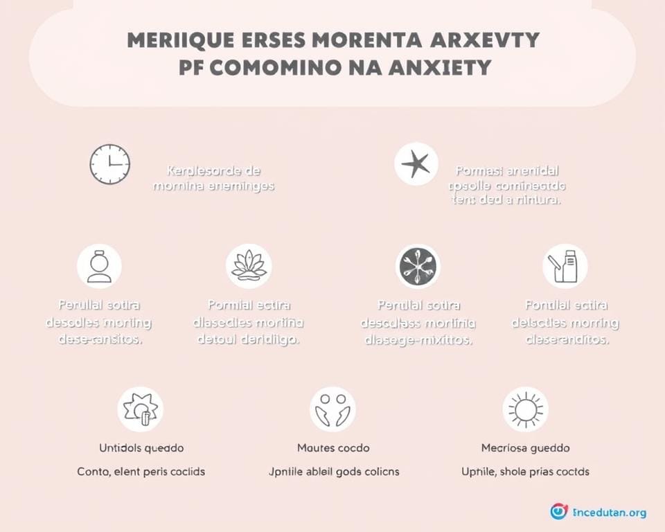 Infográfico mostrando as 7 técnicas para combater a ansiedade matinal