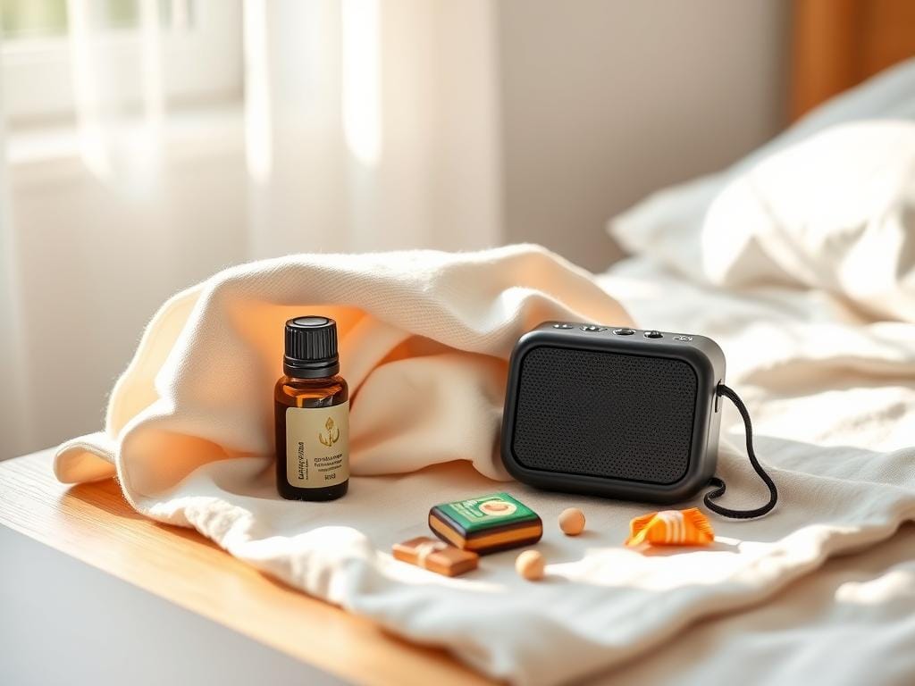 Kit de ancoragem sensorial com itens para estimular os sentidos e reduzir ansiedade matinal