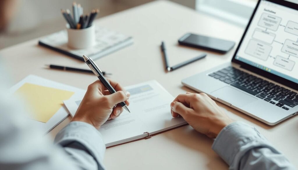 Pessoa criando um plano pessoal para lidar com críticas