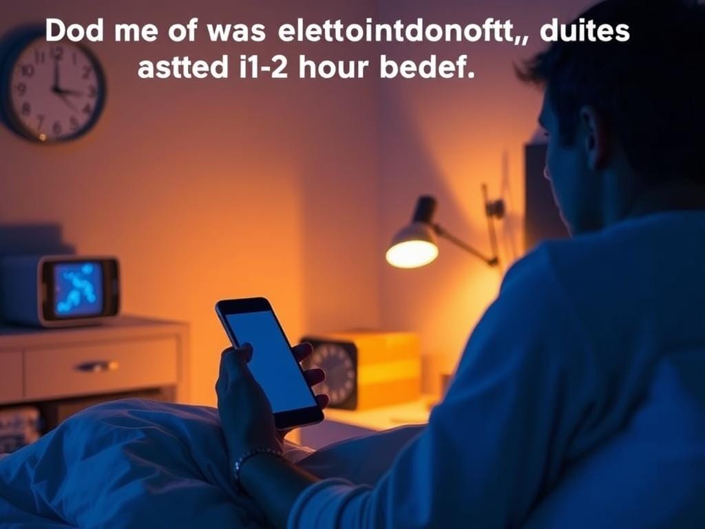 Pessoa desligando dispositivos eletrônicos horas antes de dormir para melhorar a higiene do sono Pessoa desligando dispositivos eletrônicos horas antes de dormir para melhorar a higiene do sono