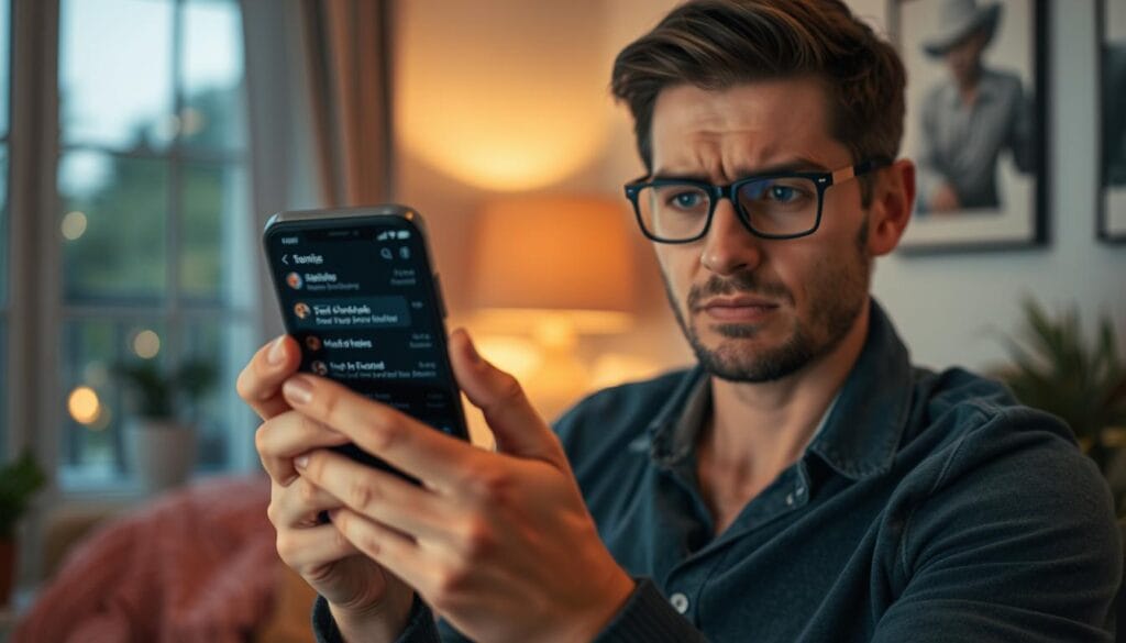 Pessoa olhando para o celular com mensagens de trabalho fora do horário comercial Pessoa olhando para o celular com mensagens de trabalho fora do horário comercial