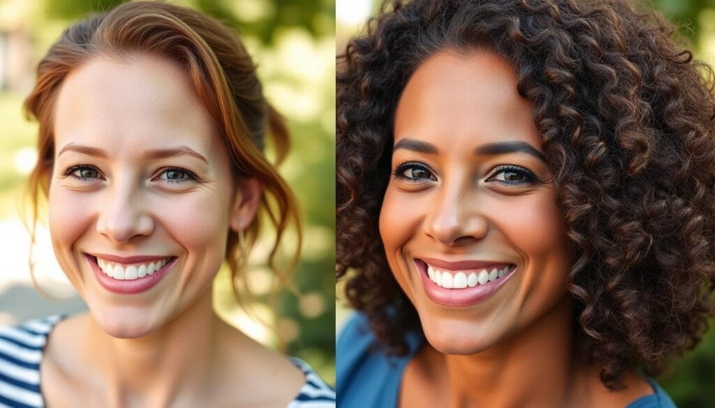 Pessoa feliz e confiante após resultados completos com o tratamento Folifix