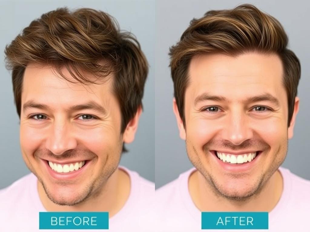 Pessoa feliz e confiante após resultados completos com o Folifix crescimento acelerado dos fios